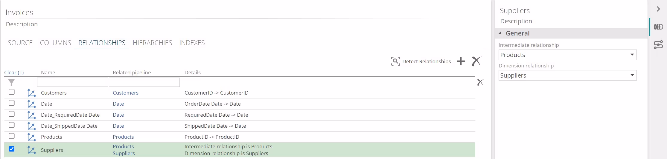 Configure a reference relationship