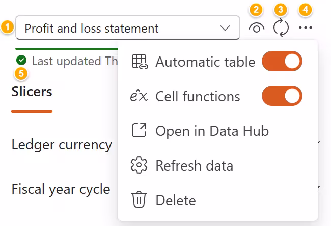 Query toolbar