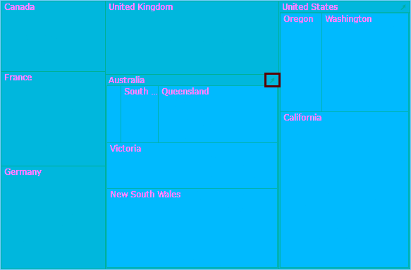 A treemap highlighting the zoom icon at the top right of a rectangle